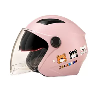 Motosiklet kaskı (dəbilqə) — riding electric car motorcycle men's and - new-national-standard-pink-double-mirror-anti-fog-winter-warm-helmet