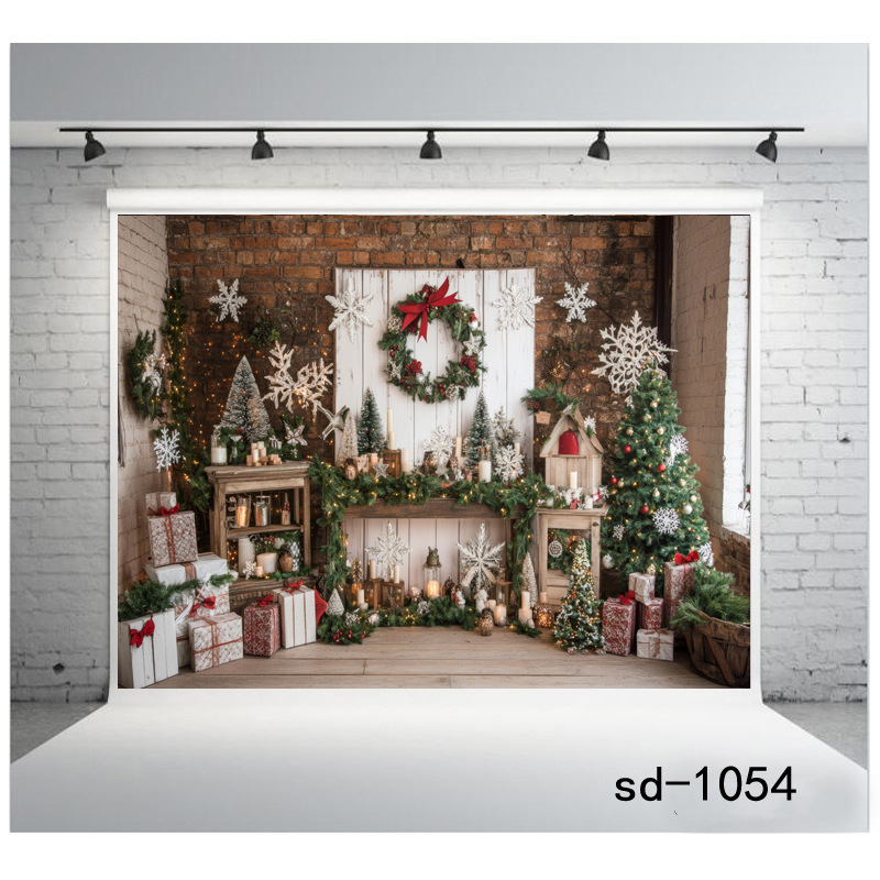 アマゾンの誕生日の背景の布の集まりは横断幕のクリスマスの暖炉の背景の幕の祝日の対聯を祝います。|undefined