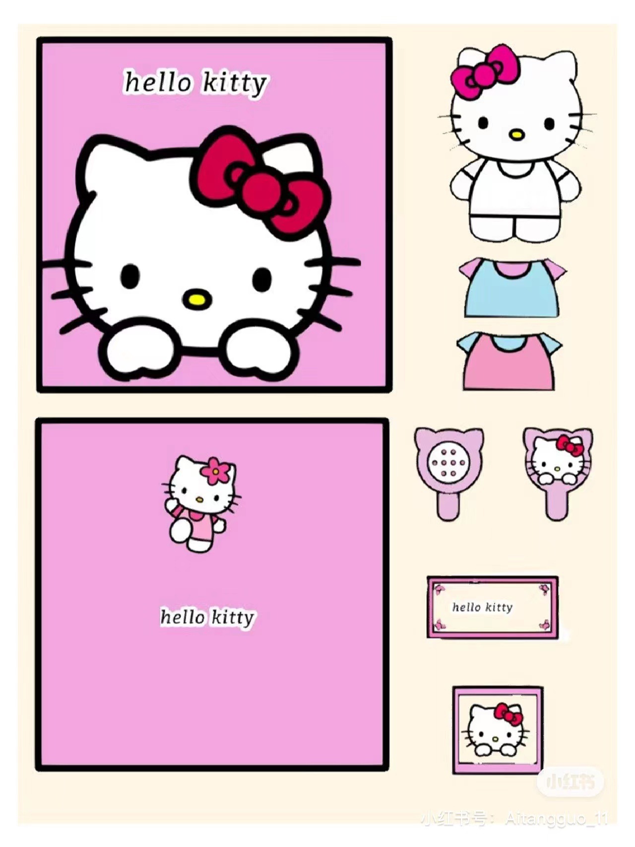 (no cutting required) kt cat makeup + material package