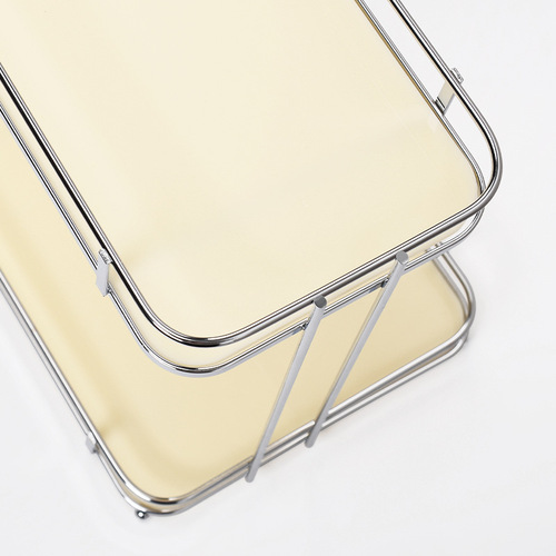 Thickened acrylic double-layer desktop storage rack tea set kitchen cup holder cosmetics bathroom multi-layer storage rack