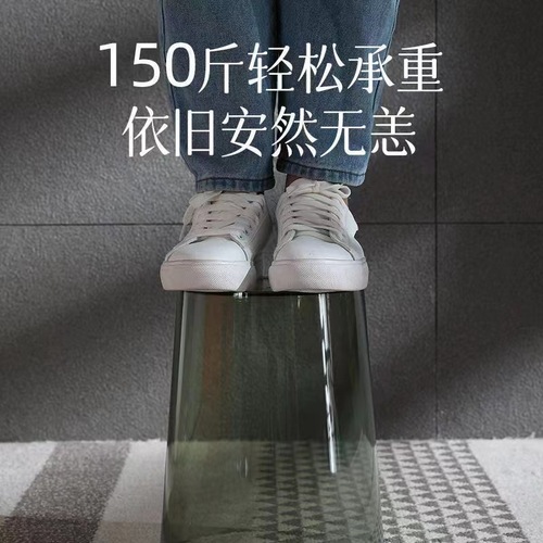 Household large-capacity transparent acrylic trash can light luxury high-value trash can lidless garbage basket paper basket wholesale
