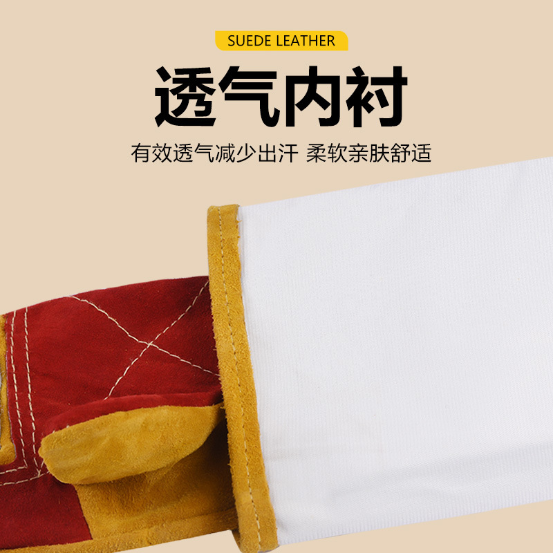 Guantes de Protección para Mascotas, Resistentes a Arañazos de Gatos y Mordeduras de Perros, Entrenamiento Canino, Protección Reforzada, Extendidos, Cálidos, Transpirables, de Cuero Vacuno