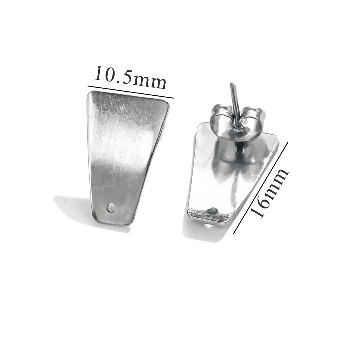 Accesorios de pendientes de acero inoxidable DIY accesorios de joyería hechos a mano pieza de pendientes de textura impermeable simple pendientes colgantes