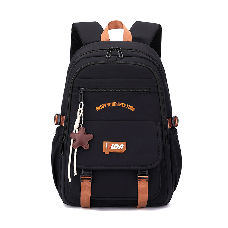 Mochila de escolares fresca y simple, mochila de hombro de alta capacidad, mochila de ocio para mujeres.