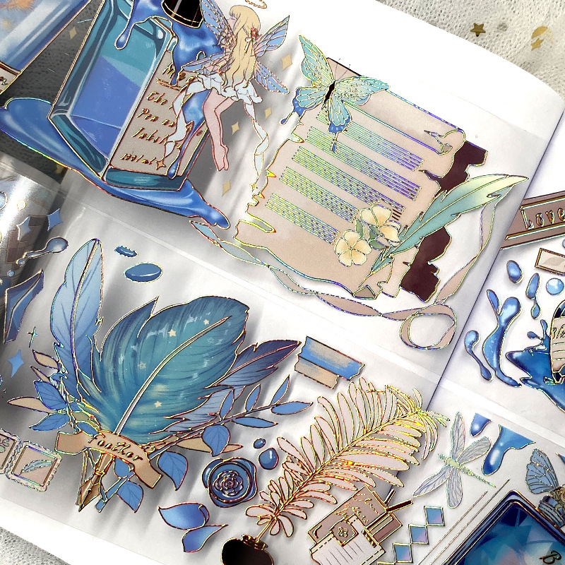 忧郁墨水.亮面pet.镭射金2m主图3