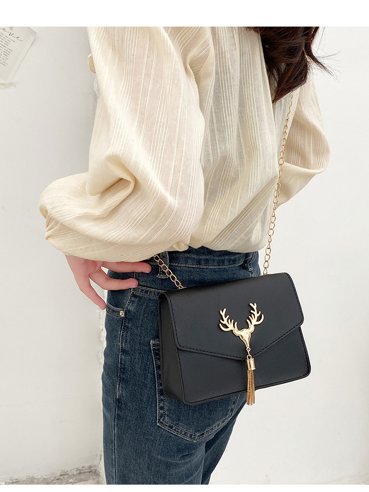 امرأة ميني جلد غير حقيقي كتلة اللون Lingge موضة مربع مشبك مغناطيسي كروس شنطة display picture 12