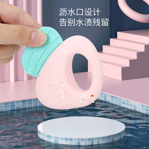 Toothbrush teether baby chewable rattle for newborns, intelligent gripping, suitable for 0-1 year old, biting fun