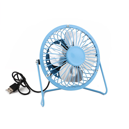 Manufacturer wholesale 4 inch 6 inch aluminum leaf wrought iron usb mini electric fan portable desk silent small fan