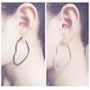 Earrings stainless steel heart-shaped, piercing heart shaped, European style