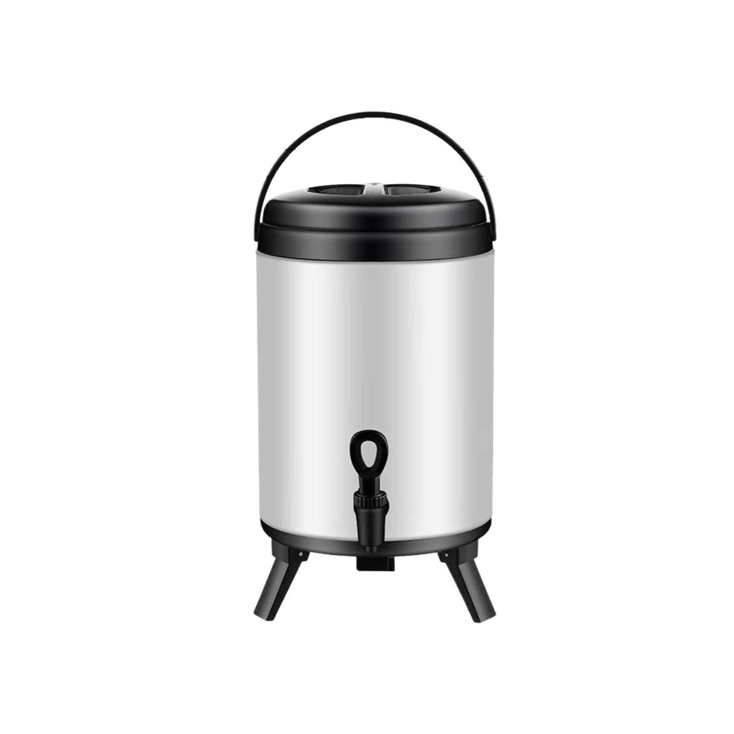 Barril de té de leche de acero inoxidable, barril de té de leche de soja para desayuno, barril de té de refrigeración de leche de soja, gran capacidad comercial, barril de aislamiento térmico integral