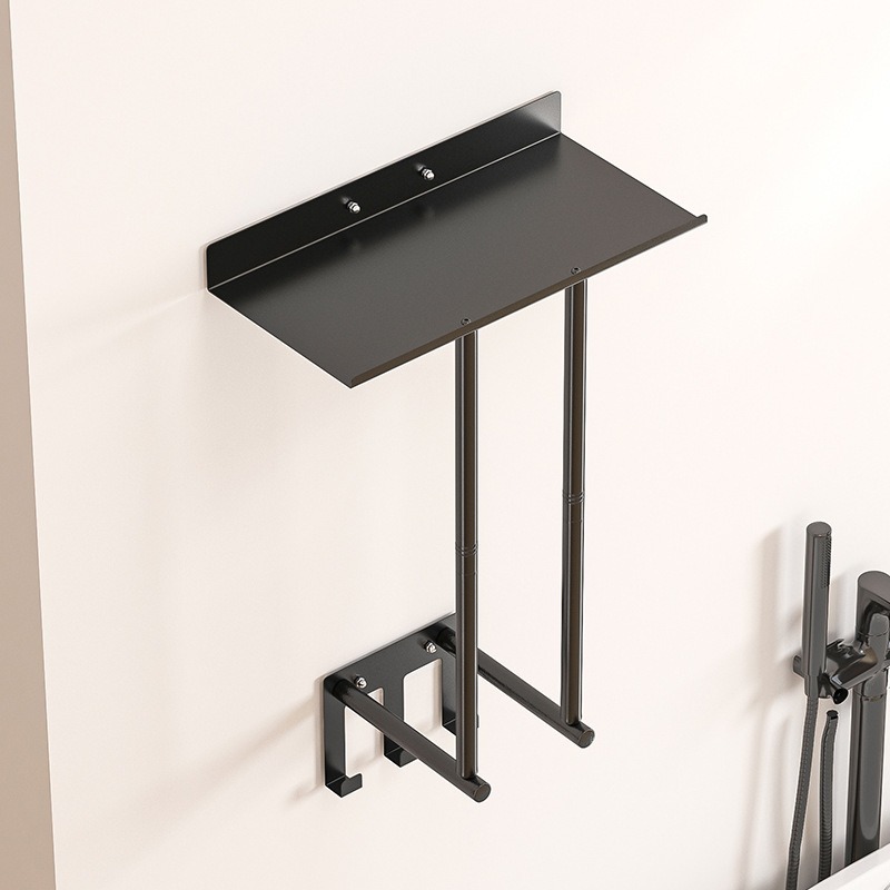 Transfronterizo sin perforación estante de toallas de baño desmontable estante de toallas de baño multicapa estante de toallas de pared de baño