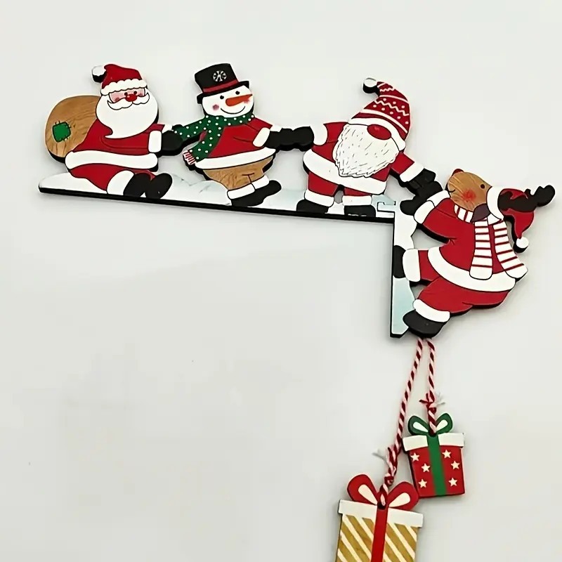 Cross-border American wooden door frame decoration Christmas…