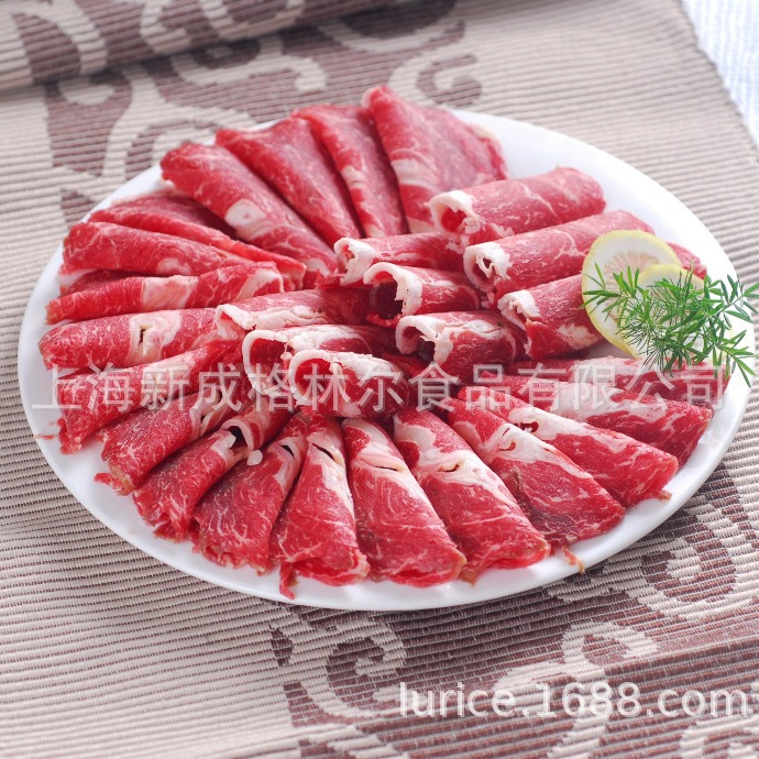 正丰源厂家店家庭火锅涮锅食材牛肉片卷肥牛卷烤肉牛肉卷黄牛肉