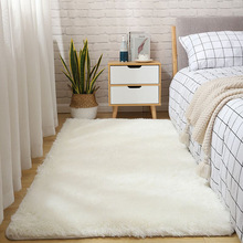 地毯卧室丝毛地毯北欧客厅茶几床边少女房间毛绒耐脏易打理地垫子