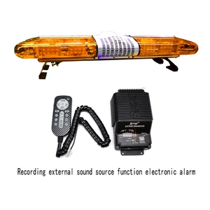 Car LED Roof Long Row Warning Light Strobe Light 0.88m Flashing Signal Light 2088B+Horn+220R39