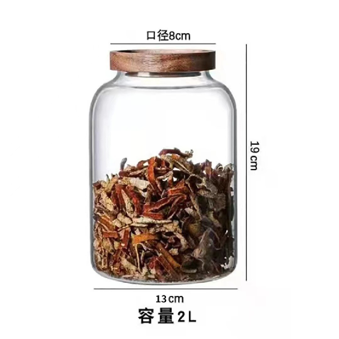 Tarro de vidrio para guardar cáscaras de mandarina, botella de exhibición de gran capacidad para medicina tradicional china, tarro hermético para granos, tarro de vidrio de borosilicato alto.