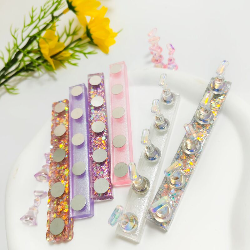 Nail Practice Nail Holder Set Acrylic Fantasy Sequin Base Fantasy Chess Piece Loose Powder Rectangular Nail Holder