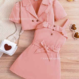 Wholesale Girls 2-Piece Outfit | Cotton Top with Skirt Set