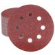 Amazon hot sale 5 inch 8 hole alumina sanding sandpaper 125mm red back velvet sanddisc combination suit
