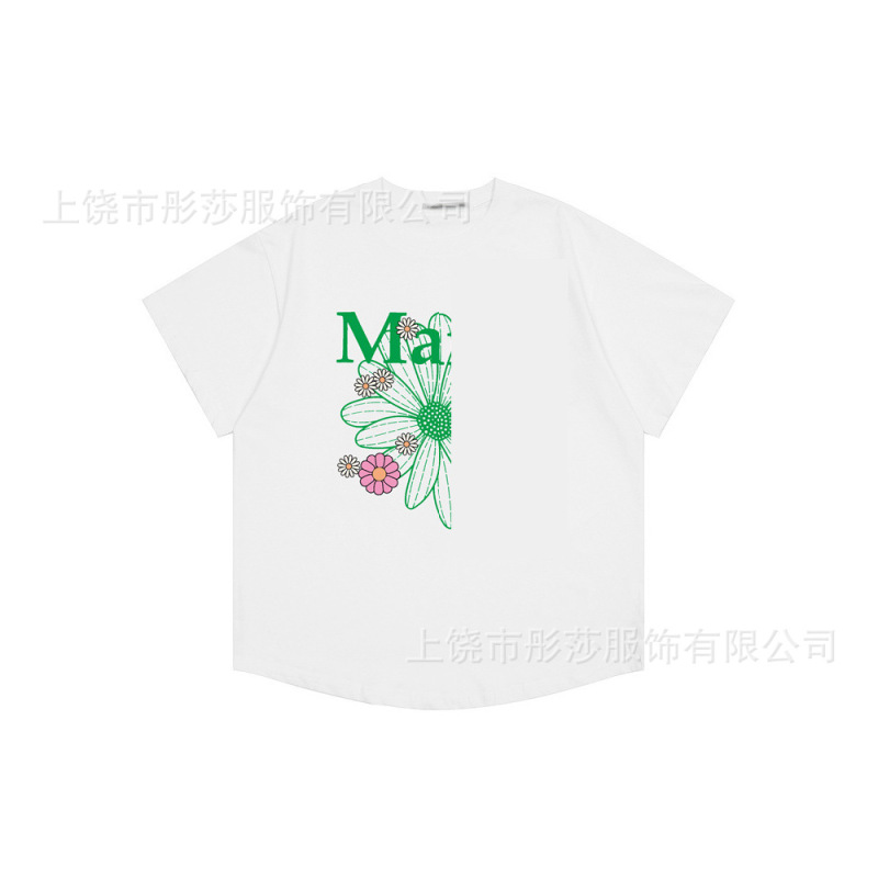 2025 新ゴールドハイシルバー同スタイルマルディ半袖デイジー Tシャツダックスフントカップル多用途トップ女性ルーズ|undefined
