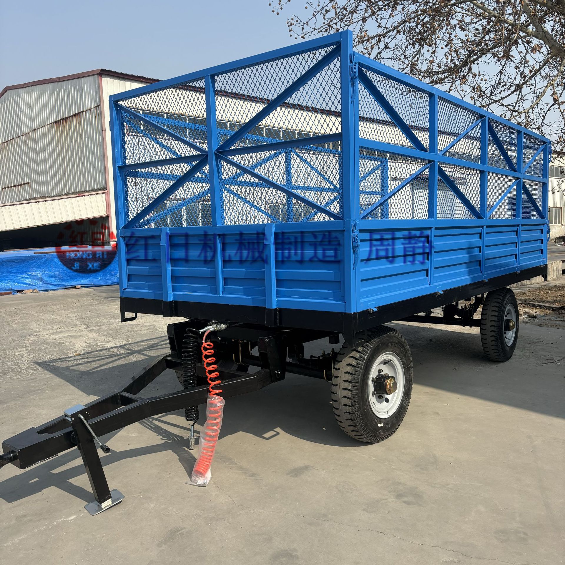 三向自卸拖车   农用半挂四轮车斗   拖拉机悬挂半挂拖车