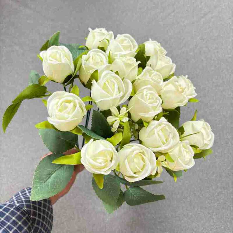 Simulation of 18 roses cross-border peony wedding celebration decoration artificial flowers bride hand simulation rose