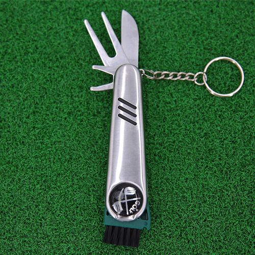 Manufacturer wholesale new golf folding multi-function stainless steel green fork golf tool accessories