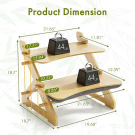 实木键盘置物架台式电脑便携立体式桌面悬空倾斜增高垫底座收纳架