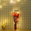Mid -No. 3 roses [Dahong] Give a gift bag with lights