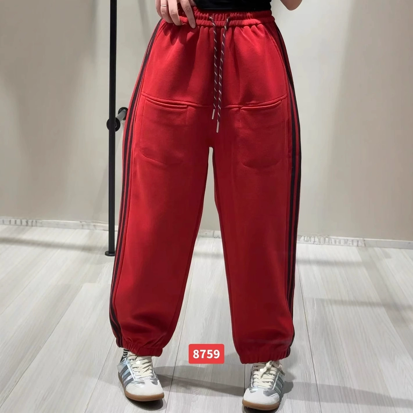 Spring fashionable trousers, Korean style, elastic waist
