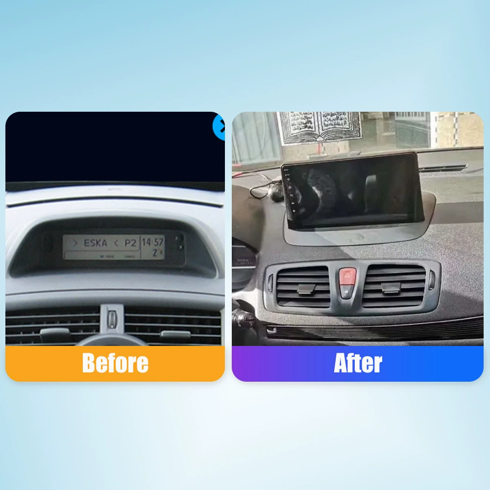 Подходит для Renault Megane 2 2009-2014 навигационная система Android 9-дюймов зеркало заднего вида встроенный автомобильный модуль