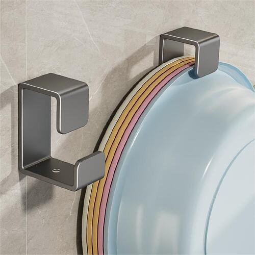 Face basin toilet bath basin no drilling wall-mounted storage shelf bathroom gadget baby basin rack hooks