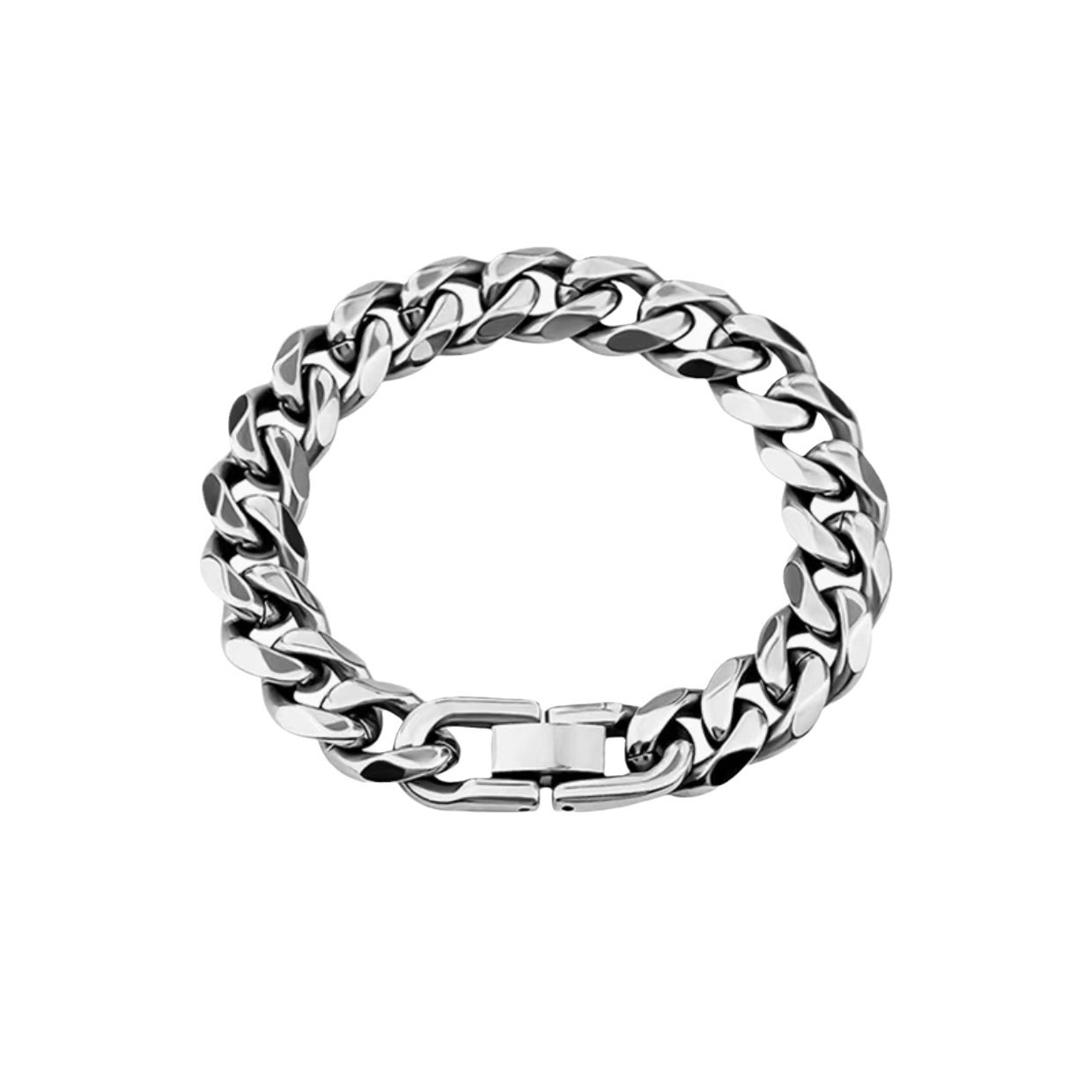 Men’s Cuban Link Bracelet Stainless Steel Waterproof Jewellery_voghion.com