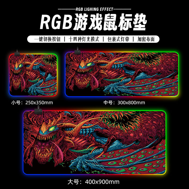 Alfombrilla de Ratón RGB – Mouse Pad Gamer con Memoria de Apagado