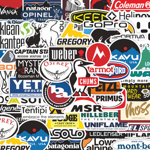 50��Outdoor Stickers Pack��ͨ�\���^���Pӛ�������b�ˮ�N��