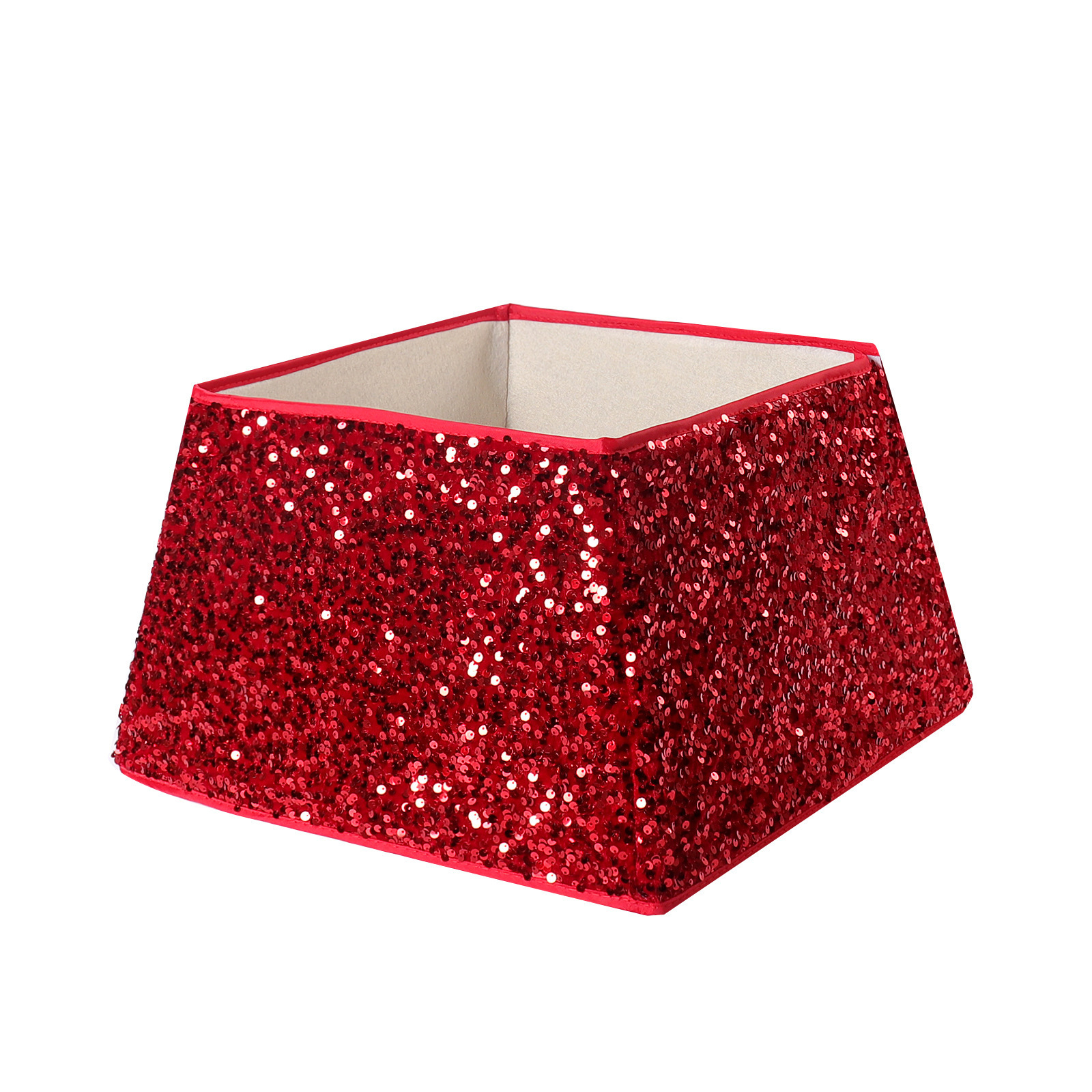 Transfronteriza nueva decoración de la base del árbol de Navidad con lentejuelas ronda de cuatro esquinas hexagonal circunferencia del árbol de doce esquinas al por mayor