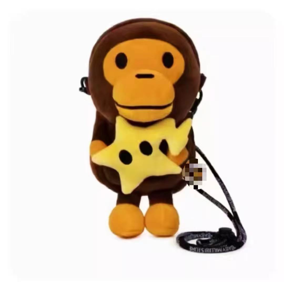 Japón marca de moda bapex Milo mono niño hombro oblicuo bolso para teléfonos móviles bolso para teléfonos móviles camuflado cartón calle