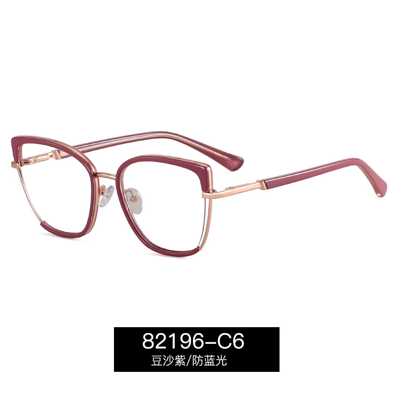 82196 Europa y América TR90 moda degradada marco de gafas ultraligeras marco de gafas de estiramiento facial gafas anti-luz azul gafas de mujer