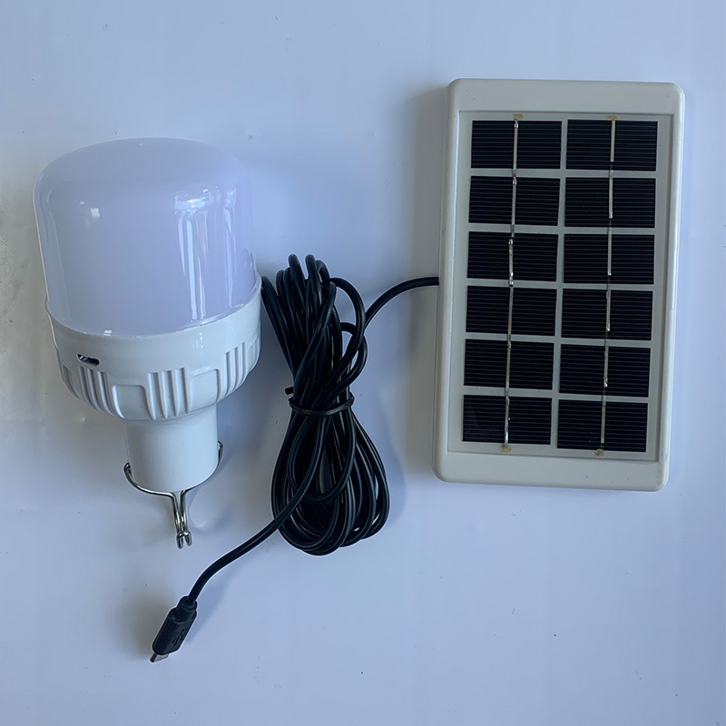 Solar bombilla de emergencia lámpara al aire libre sistema de iluminación de carga solar tienda luz puesto noche mercado Luz