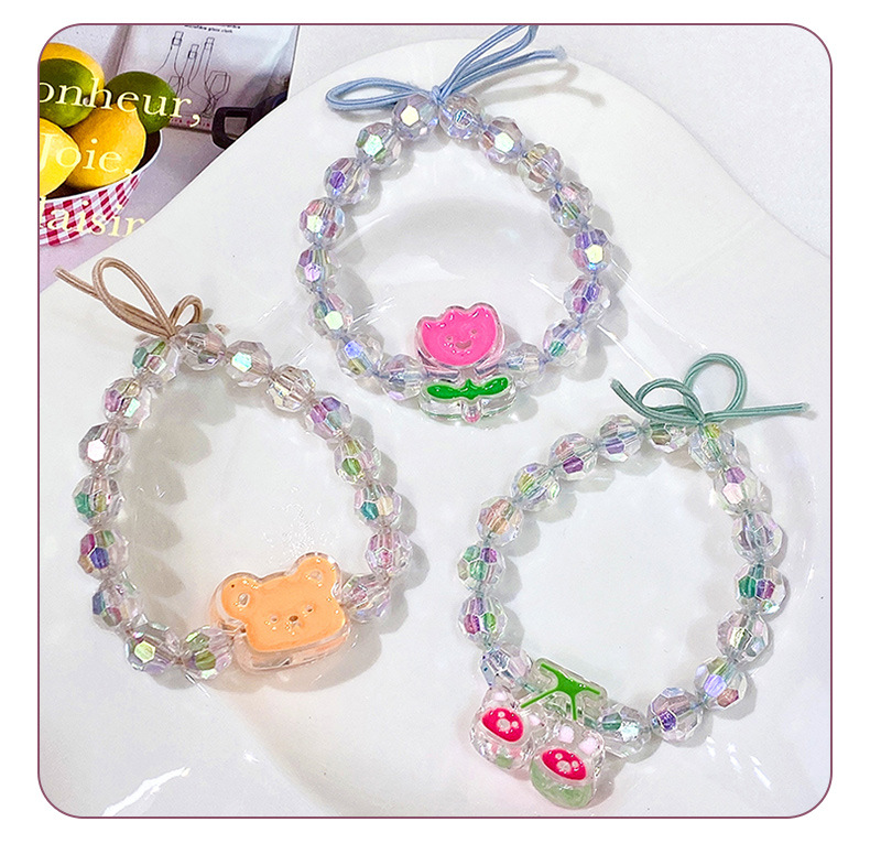 Hair Rope Bracelet Dual-use Cartoon Highly Elastic Rubber Band Hair Accessories display picture 1