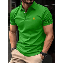 K 28657 Men's pique breathable solid polo shirt ��ʿ���͸��
