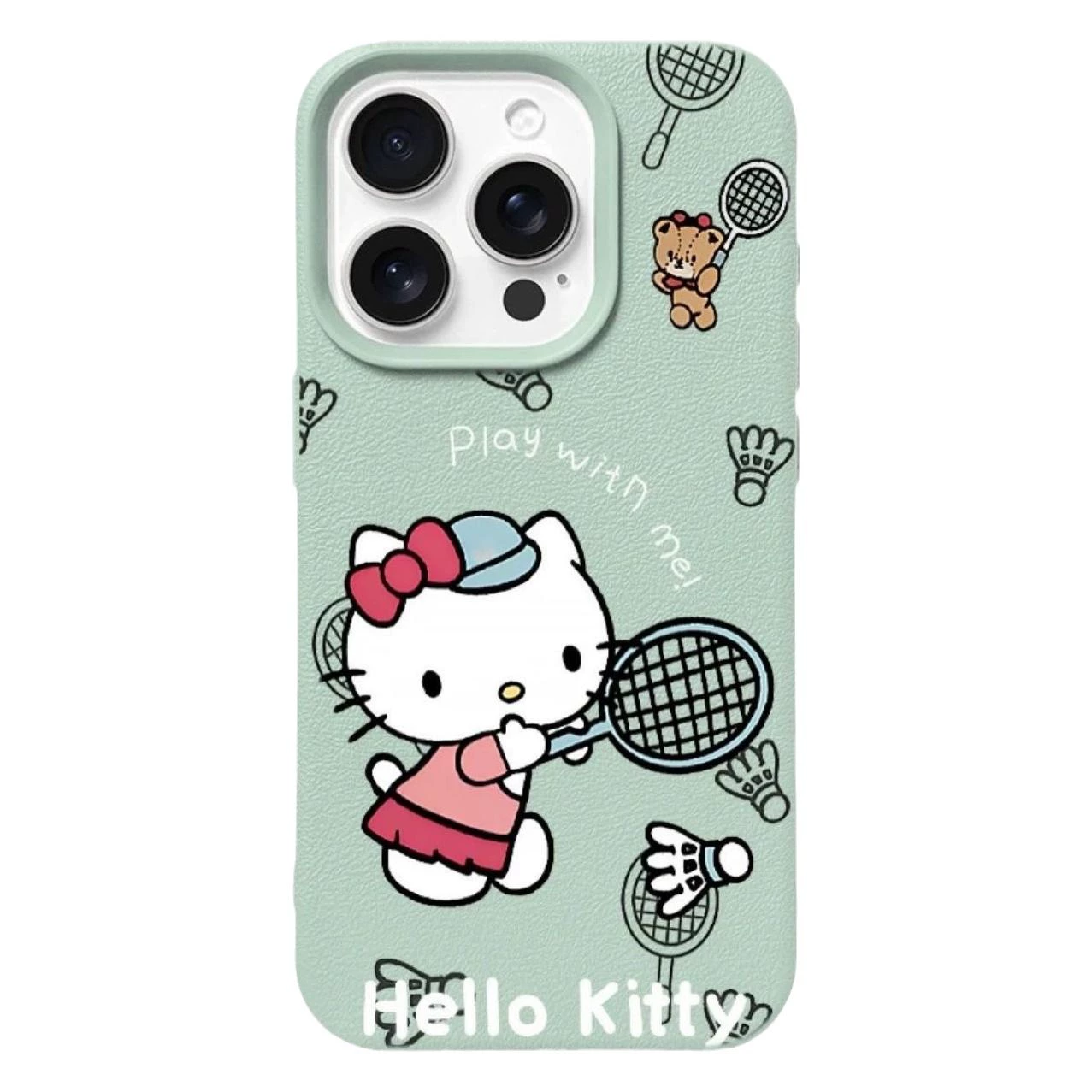 Hello Kitty, яблоко, iPhone16, iPhone15 Pro для бадминтона, чехол для телефона, 15, 13/12, японское и корейское, 7/8, защита от падений