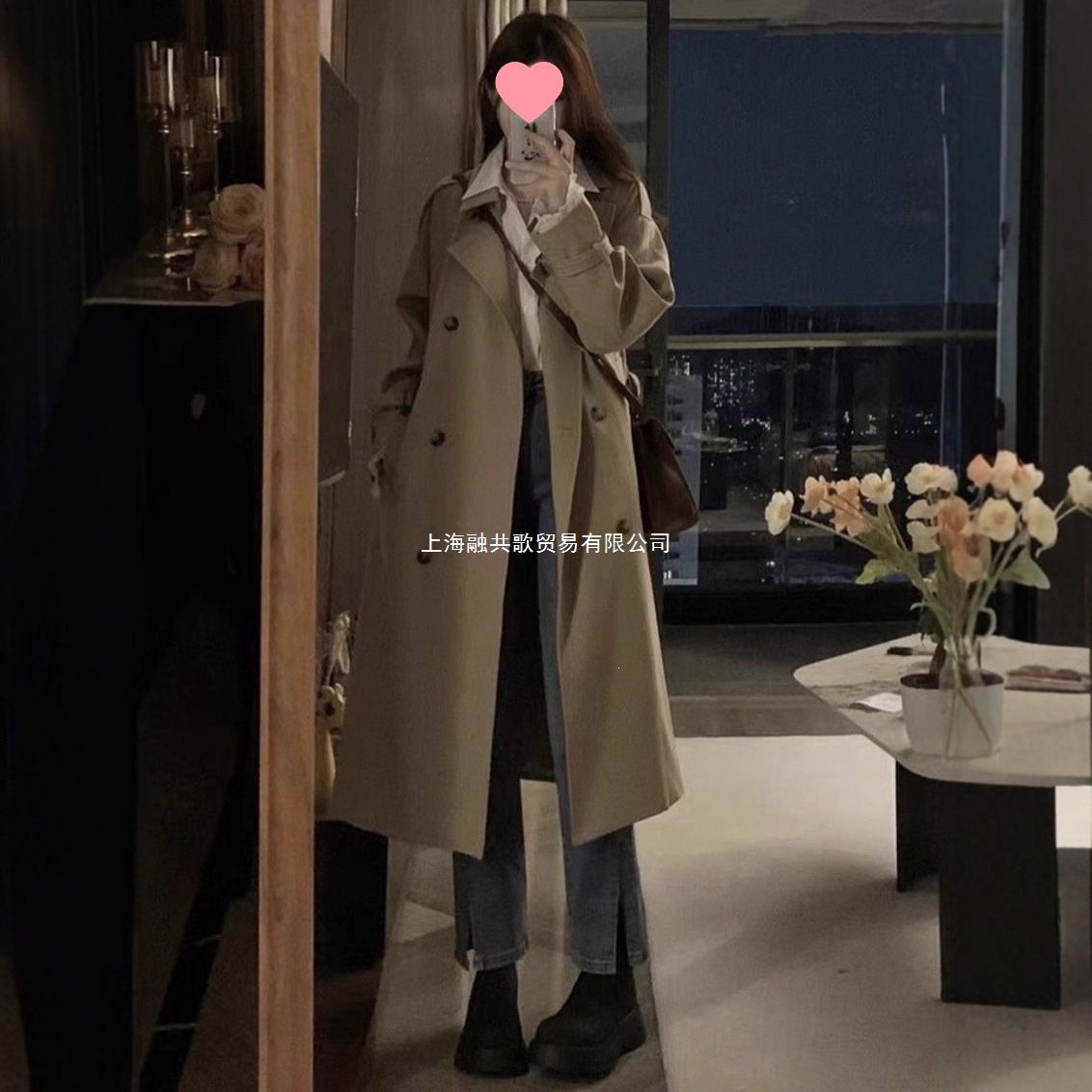 卡其色风衣外套女中长款2026春秋新款韩系小个子英伦风感大衣绝美