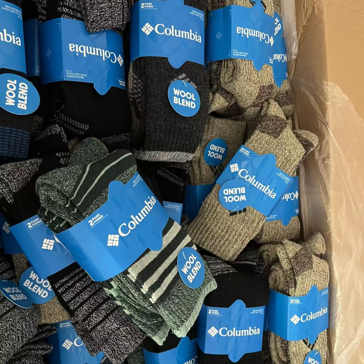 Outdoor Socks for Foreign Trade, Hiking Wool Socks, Thickened Men's Socks, Mixed Cotton Sports Socks, Long Tube Men's Knitted Socks