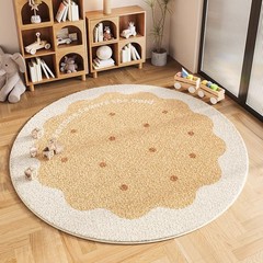 現代のシンプルな円形の模造カシミヤの高密度じゅうたんは、植毛家庭用リビングルームのコンピュータ椅子の寝室のベッドサイドのじゅうたんの代わりに平らである