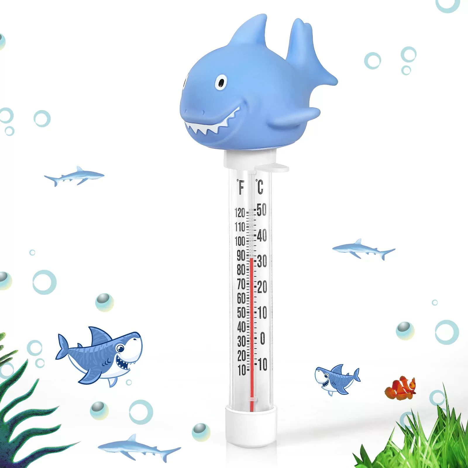 Трансграничный стеклянный термометр, термометр для детского бассейна, детский термометр для ванны с изображением животных, для измерения температуры воды