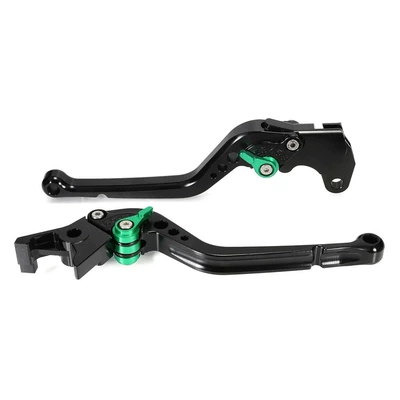 Motorcycle Handle Cover | Clutch Lever Handle - black-green-buckle-long-length-no-logo