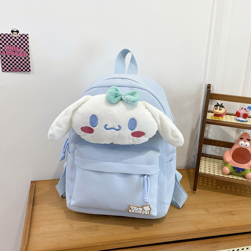 2025 mochila escolar infantil de dibujos animados transfronterizos estudiantes de primaria lindos de peluche ligero estudiantes de secundaria del campus mochila