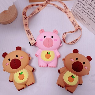 New Kapi Barakatong Silicone Children's Coin Purse Cute Messenger Bag in stock Middle Bag Storage Headphones Wholesale