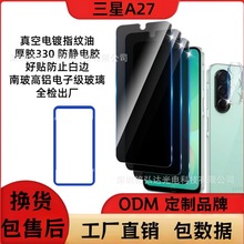 适用三星A27防窥钢化膜a27防偷窥A56高清透明镜头膜a07 A26防窥膜